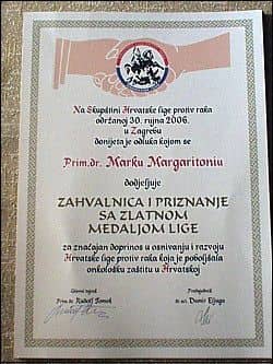 Priznanje Lige protiv raka Dubrovnik 2