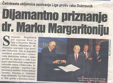 Priznanje Lige protiv raka Dubrovnik 8